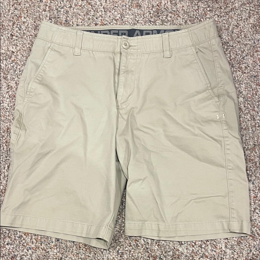 Under Armour Men's Khaki Flat Front Shorts